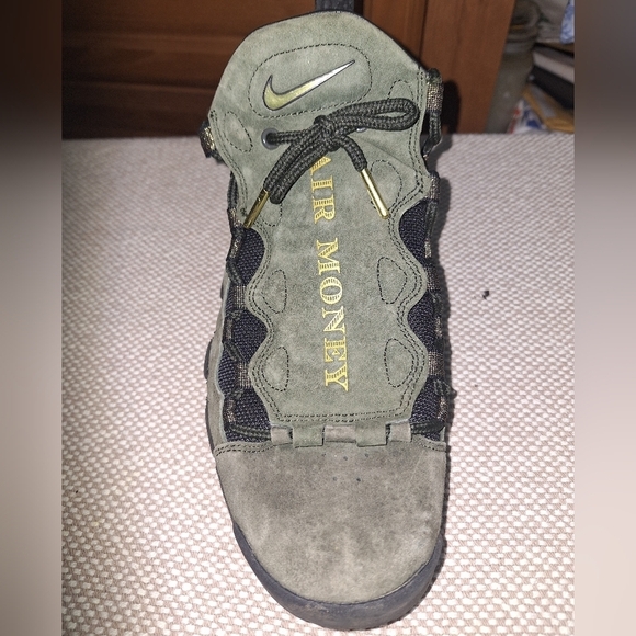 Nike Green and Black Air Money Sneakers with Rugged Design In A Size 9. main image 12